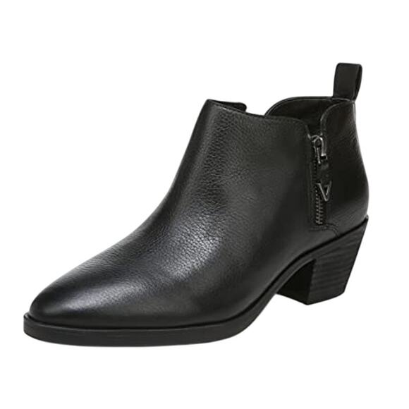 Vionic Womens Cecily Ankle Boots US 6 Wide Black Leather Waterproof EUC - Picture 1 of 14